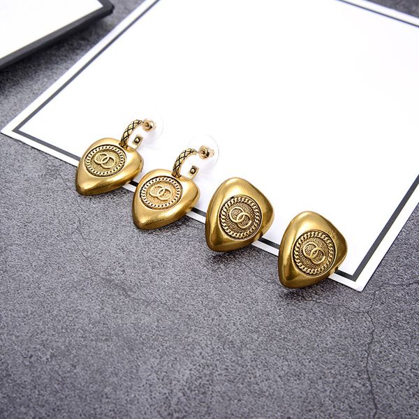 

2020 new earrings elegant women's love graceful earrings women's, Golden