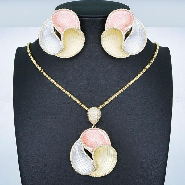 

новизна дизайнерская ожерелье и серьги элегантный геометрический цветок для женщин свадебные платья свадебные элегантные украшения, Silver