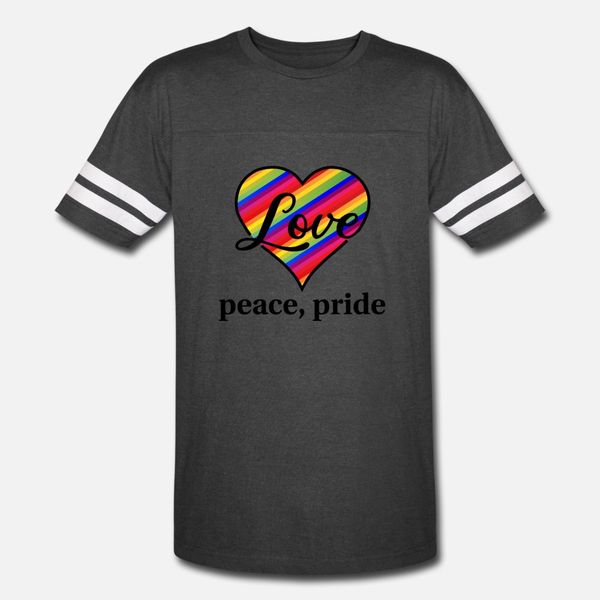 

love peace pride t shirt men knitted 100% cotton round collar trend loose humor spring autumn natural shirt