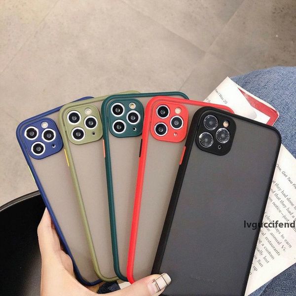 

colorful case for iphone 11 pro max xr xs max 7 8 plus luxury contrast color frame matte hard pc protective for iphone 11 case
