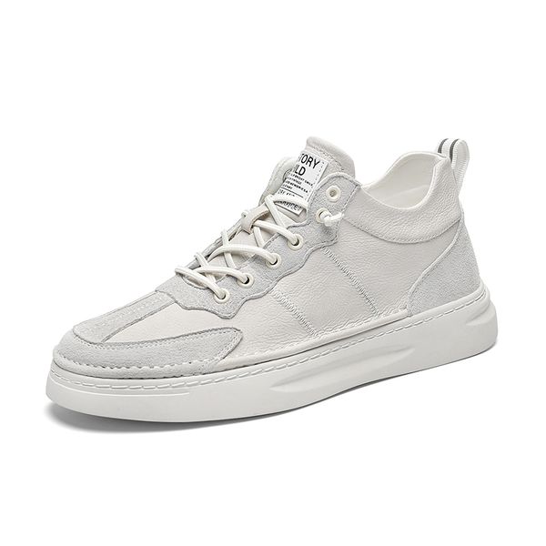 

men casual shoes fashion black white sneakers men genuine leather breathable soft walking footwear *