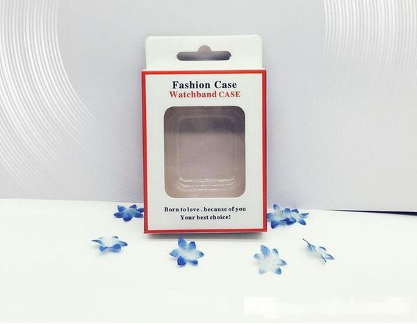 

100 pcs gift paper packaging box for watch case window retail packaging case for watch screen protector case
