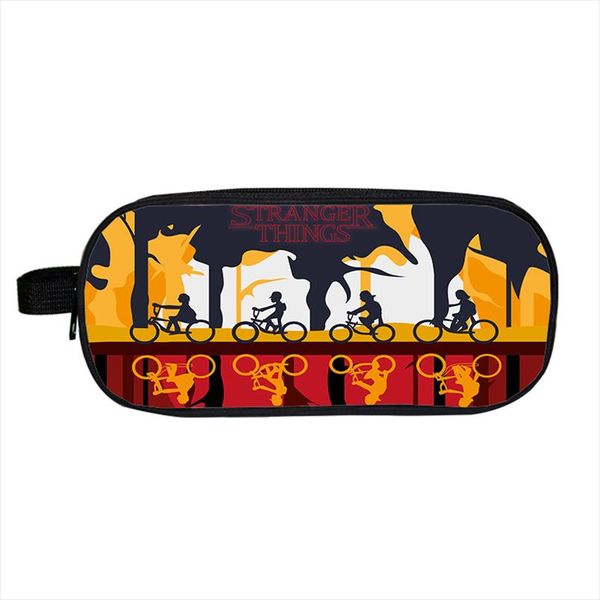 

makeup box mochila stranger things pencil case bag 3d print double zipper pencil box kpop for kids school supplies cosmetic bag