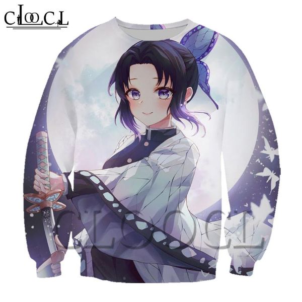 

sweatshirt 3d print japan anime kochou shinobu men/women classic autumn tracksuit casual style jogging suit, Black