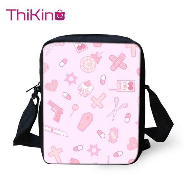 

thikin child shoulder school square messenger bag animal kids crossbody schoolbag for girls bags mochila infantil