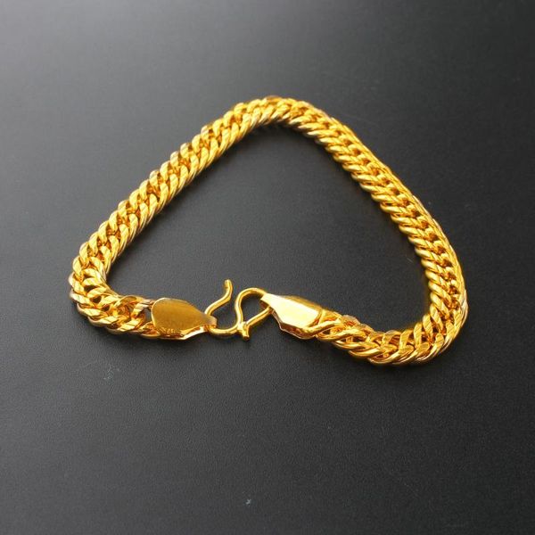 

fashion chain bracelets jewelry accessories women men 24k gold color bracelet charm snake chain bangles personality bracelet new, Black