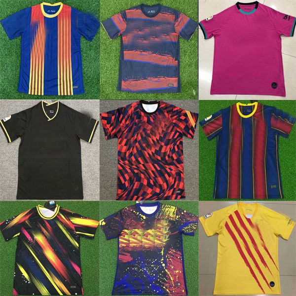 

fc barcelona home soccer jersey 19 20 21 camiseta de futbol 2019 2020 2021 messi griezmann de jong maillots de football shirt men camisa, Black;yellow