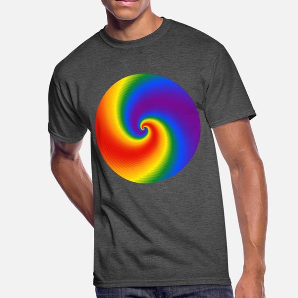 

lgbt rainbow twist abstract t shirt men printed cotton round collar original cute authentic spring family shirt