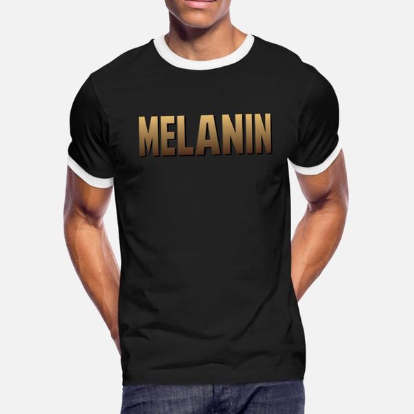 

melanin t shirt men design 100% cotton crew neck unique cute funny casual spring autumn standard shirt