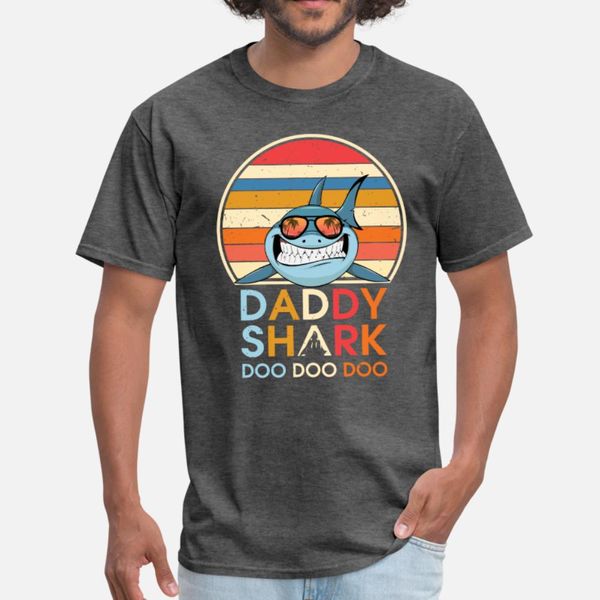 

daddy shark daddy shark doo doo t shirt men printed cotton o neck family graphic basic summer pattern shirt