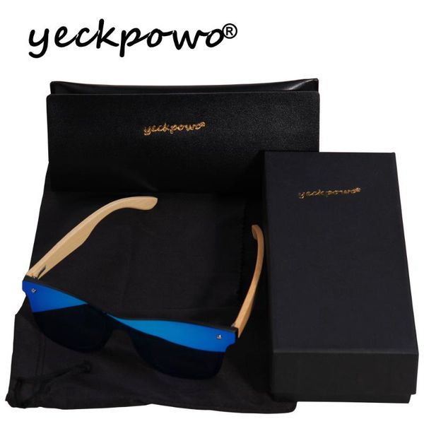 

yeckpowo sunglasses men polarized sunglasses women uv400 2020 wooden bamboo case with for traveling fishing, White;black