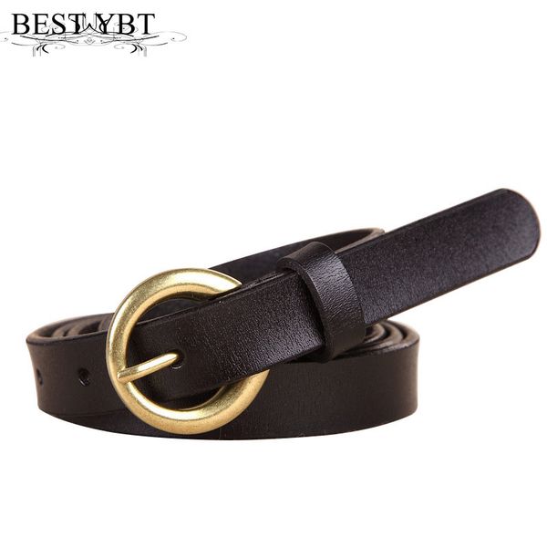 

ybt women imitation leather belt alloy round pin buckle belt fasion selling fine dress casual cowboy, Black;brown