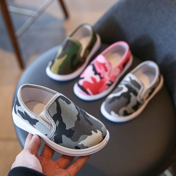 

детская обувь детская обувь для девочек running мальчиков кроссовки спорт повседневная мода камуфляж холст дети кроссовки нескользкую на без, Black