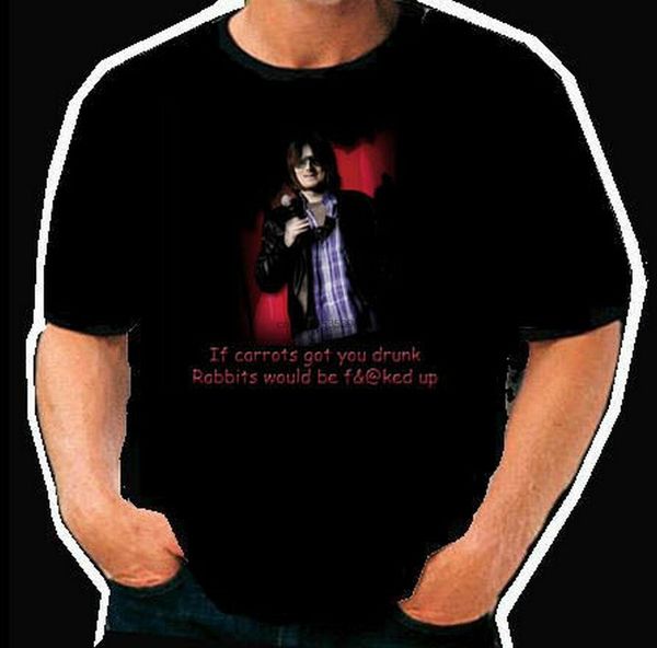

mitch hedberg comedian rabbits and carrots t shirt