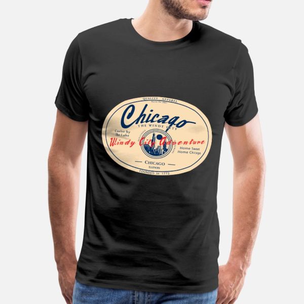 

chicago windy city t shirt men knitted tee shirt plus size 3xl homme graphic new style summer style family shirt