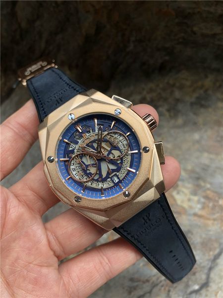 

military men fashion quartz watch multifunctional 45mm stainless steel dial leather strap automatic date men sports watches montre de luxe