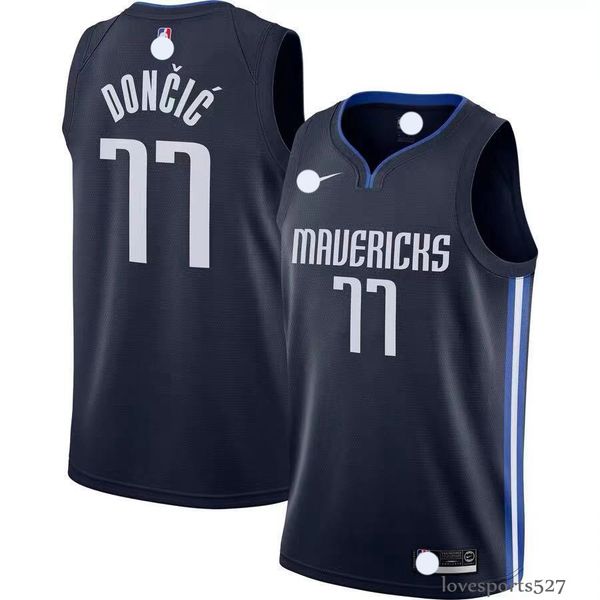 

men's dalla mavericks jersey 77 luka doncic jersey 6 kristaps porzingis 41 dirk nowitzki platinum basketball jersey, Black;red