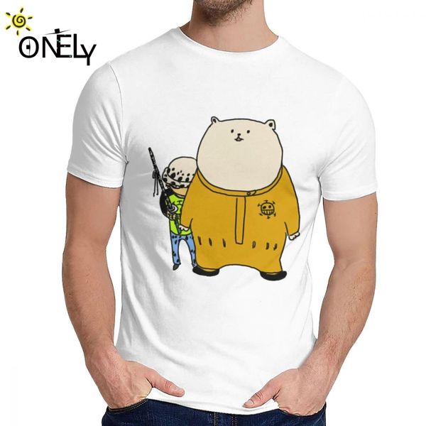 

funny trafalgar law bear bepo one piece anime t shirt