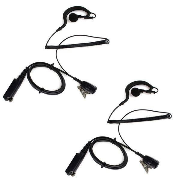 2 teile/los PTT MIC G Form Ohrhörer Headset Kopfhörer für Walkie Talkie Two WayRadio Sepura STP8000