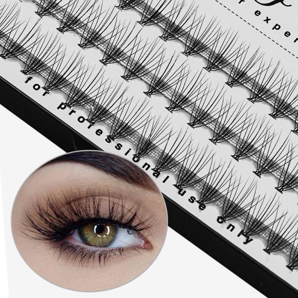 

60 clusters 10d/20d c curl false eyelashes flare individual eye lashes extension knot wispy flare faux mink hair eye lashes