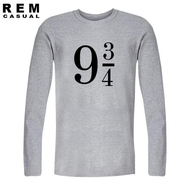 

funny platform 9 3/4 design t shirts casual man tees fashion normal long sleeve t-shirts