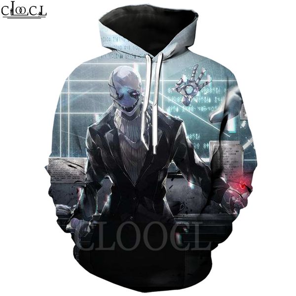 

cloocl new men/women hoodie classic games undertale 3d print street style hoodies hip hop sweatshirts harajuku coat tracksuit, Black