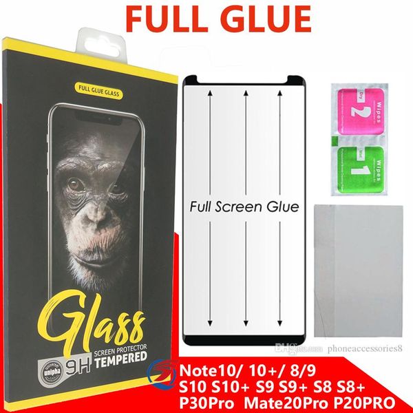 

cgjxs0 .3mm 5d full glue curved tempered glass phone screen protector for samsung galaxy note10 s10 s9 s8 plus note8 note9 huawei p30pro p20