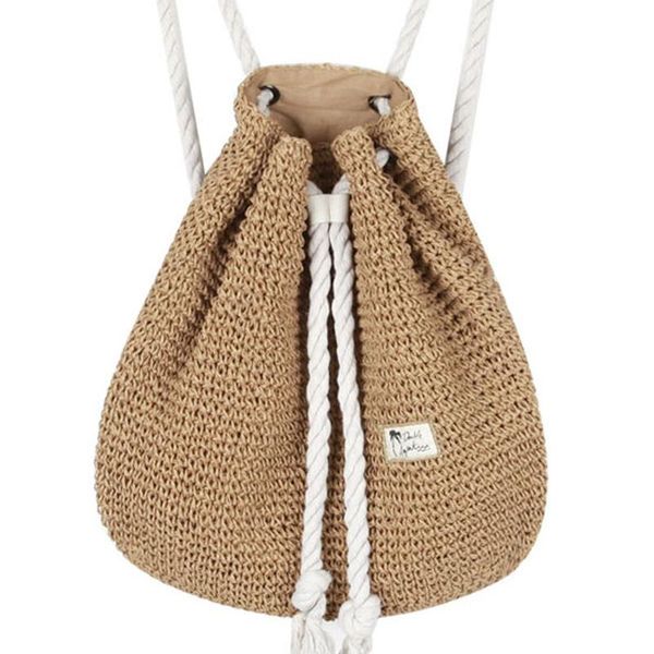 

summer straw bag women backpack fashion rucksack weaved for girls mochila backpack travel beach straw bags women shoulder bag002