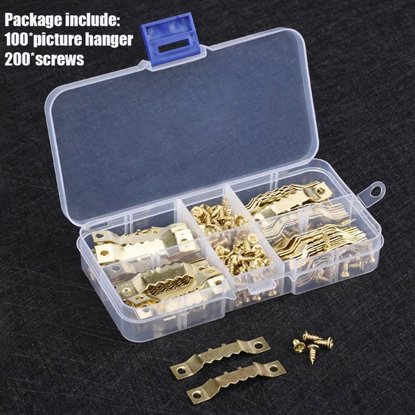 

100pcs picture hanger cafe bar wall mount p hanging saw tooth woodworking