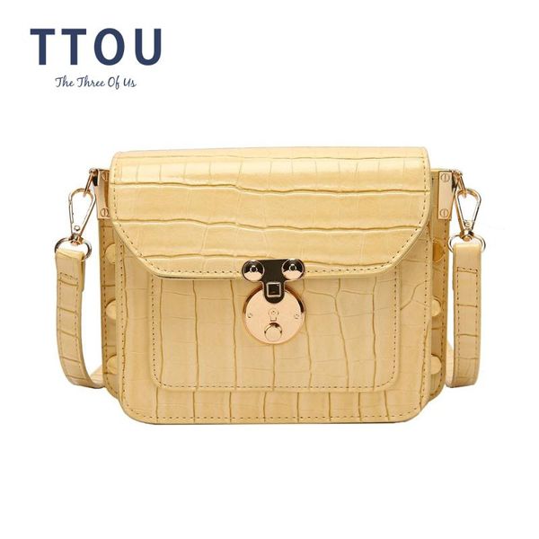 

ttou 2020 crocodile pattern pu leather crossbody bags for women chain female shoulder handbags mini purses travel cross body bag