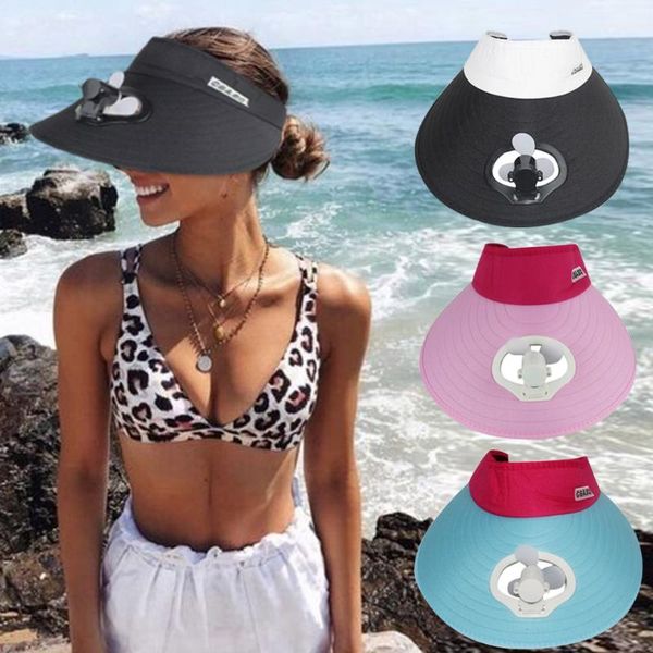 

camping hiking peaked cap with usb charging fan baseball hat cooling fan cap women men summer uv sun hats dropshipping, Blue;gray