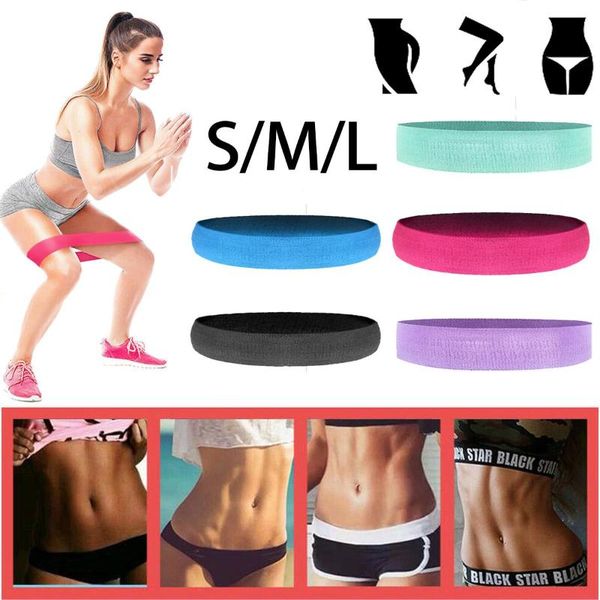 

hip resistance bands set fabric non slip for fitness yoga pilates legs and buglute workout stretching training rubber band