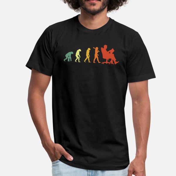 

author evolution retro edition t shirt men character short sleeve o-neck letters anti-wrinkle humor summer style pattern shirt