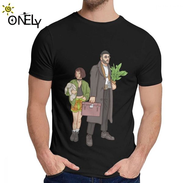 

pure cotton leon and mathilda lando luc besson t shirt man's crazy style classic o-neck camiseta