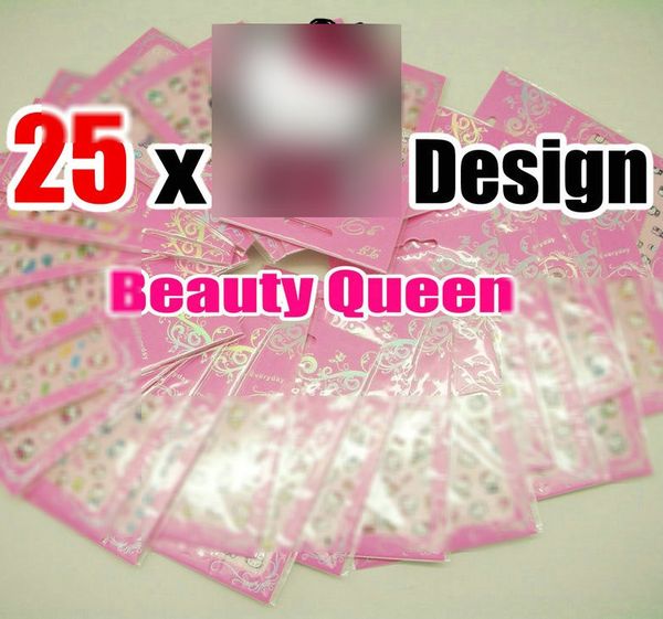 

25pcs mixed cute anime cartoon hello cat cats designs 3d nail art sticker stickers wraps patch kit set tip tips manicure design decal decals, Black