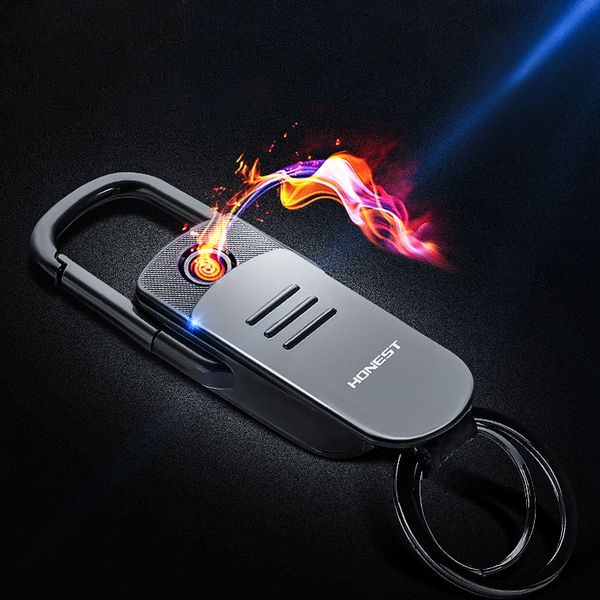 

honest luxury cigarette lighter car keychains multifunction men keychain tool key rings holder jewelry creativity gift wholesale, Silver