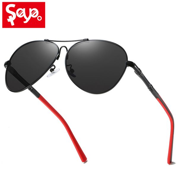 

saylayo 2020 new classic fashion pe flexible frame aviation sunglasses men fashion pilot sun glasses, White;black