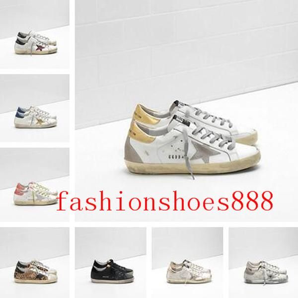 

ggdb italy brand golden sequin heel classic white do-old dirty shoes gooses designer sneakers superstar men and women sport casual s rpx, Black;red