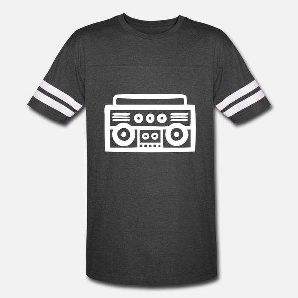 

радио белого бумбокса тенниски мужчины пользовательские хлопок s-xxxl костюм fit смешные летний стиль природных рубашек