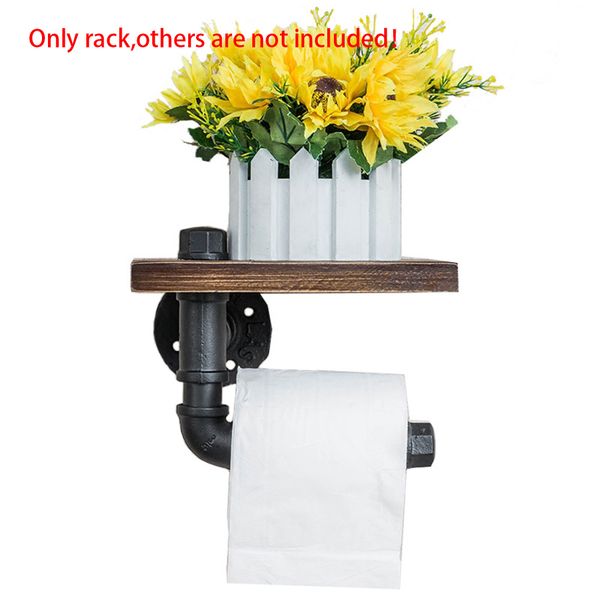 

l hanging rack paper holder toilet wooden shelf phone storage wall mounted