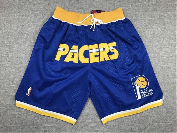 

indiana pacers men shorts blue just don pocket pants by mitchell & ness s-2xl, Black