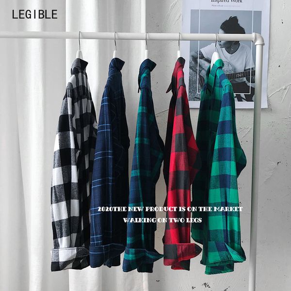 

четкий плед мужские рубашки сыпучие fit хлопок 2020 мужские рубашки платья мужчины одежда социальные длинным рукавом повседневная рубашка му, White;black