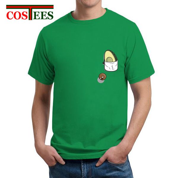 

lifesome cartoon avopocket t shirt men kawaii avocados t shirts for male foodie nutrition fruit tee shirt funny cute pocket avocado t-shirts