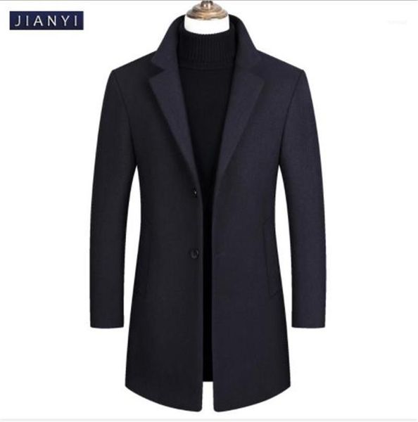 

neck mens coat windbreaker warm cashmere single breasted coats mens outerwear casual wool tweed long coat lapel, Black;brown