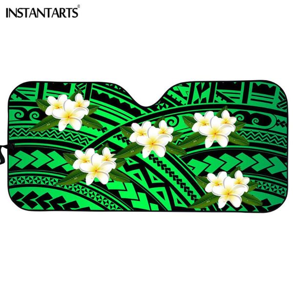 

instantarts polynesian plumeria print car windshield sunshades reflector anti uv protector screen sun visor auto car accessories