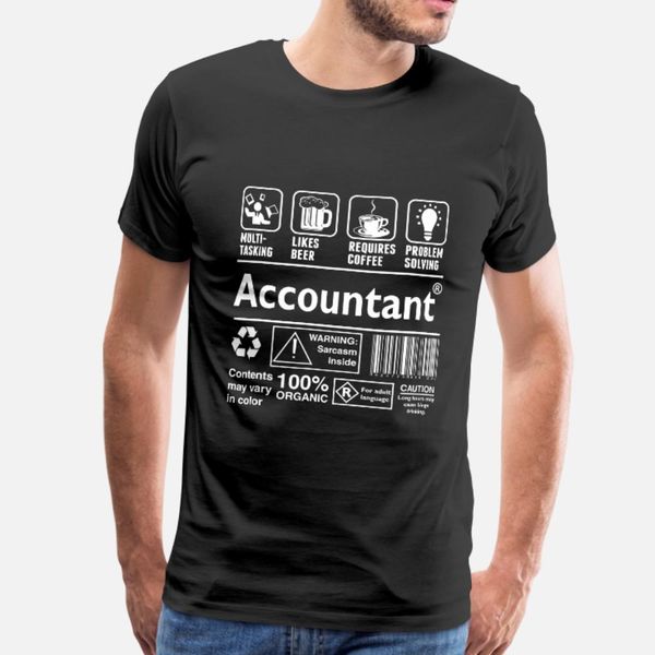 

accountant t shirt men designer 100% cotton s-xxxl basic solid crazy authentic summer style leisure shirt