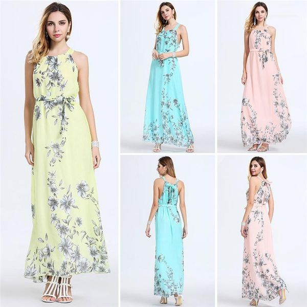 

neck sleeveless floral print dress female summer contrast color dresses womens designer bow panelled dress fashion crew, Black;gray