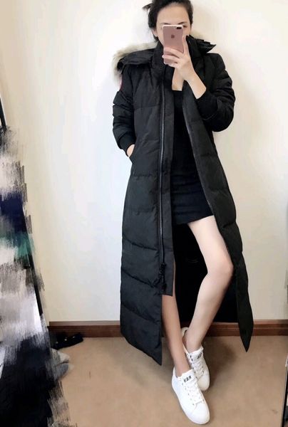 

new fashion parkas winter female down canada jacket women clothing coat color overcoat women jacket parka 32ou, Black