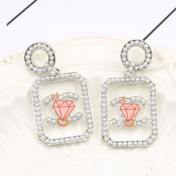 

silver needle earrings female japanese and korean sweet pearl ar studs simple short anti allergy earrings small fragrant doubleletter jewelr, Golden;silver