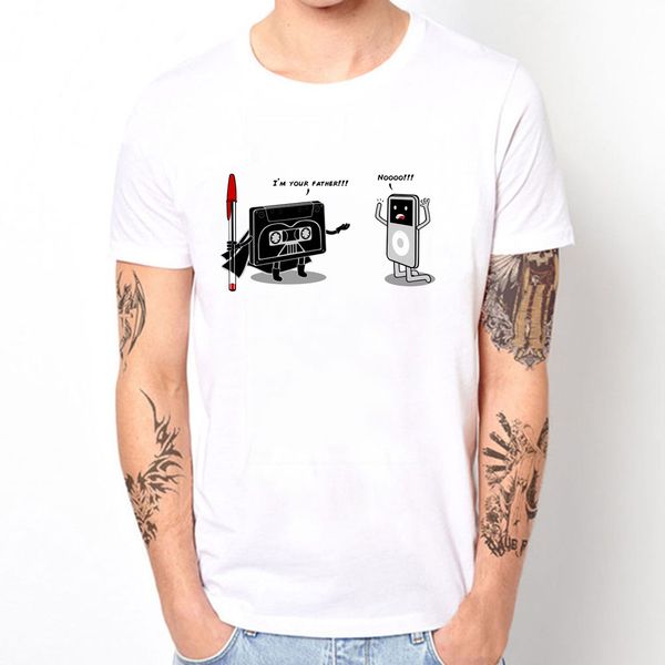 

new geek music player версия для печати тенниска смешной я отец ваш дизайн tee shirt homme camiseta прохладный o-образный вырез футболки муж
